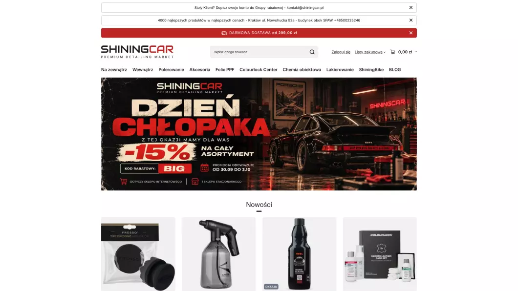 ShiningCar Auto Detailing Sklep - podgląd